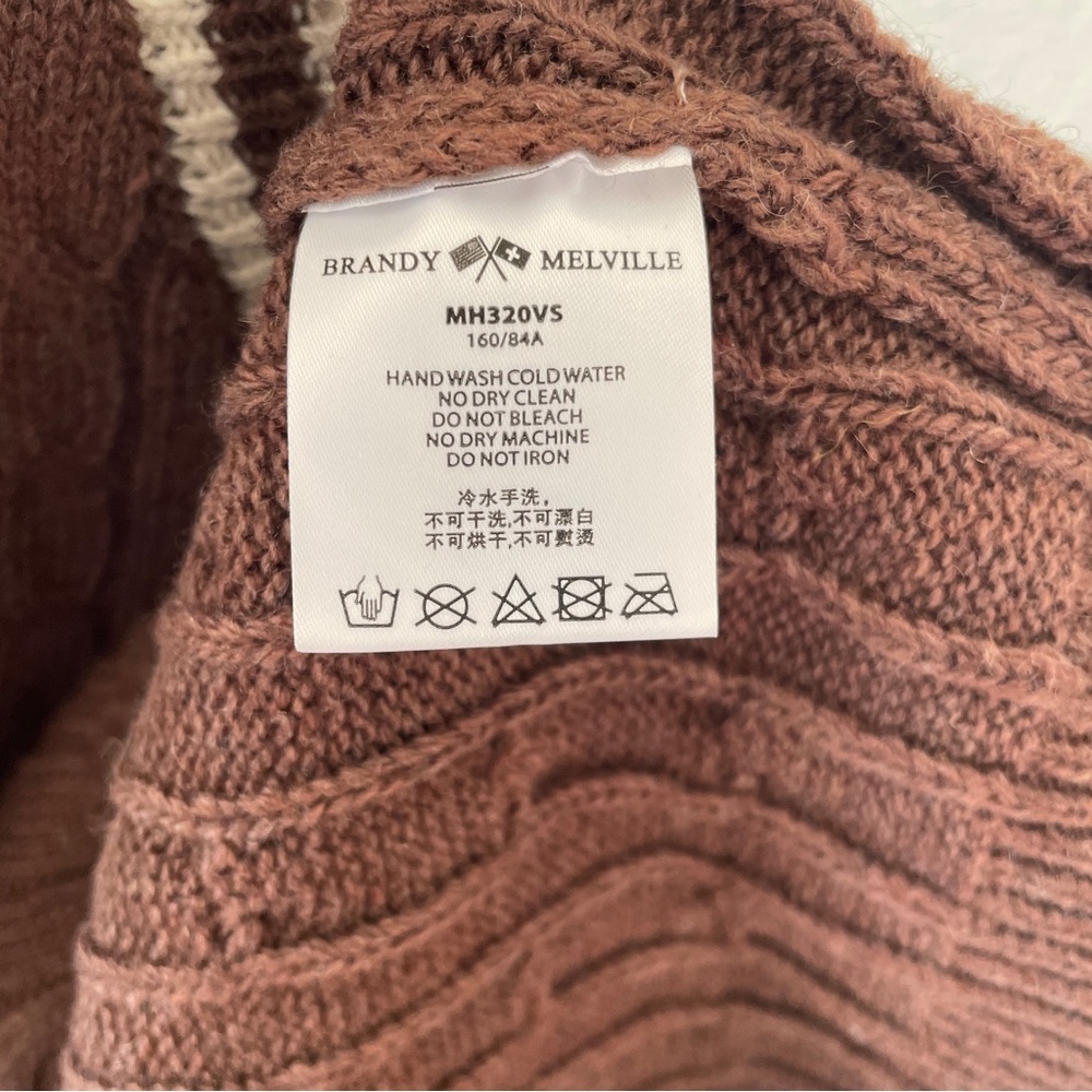 Brandy Melville Oversized Brown Sweater Vest - Picture 5 of 6